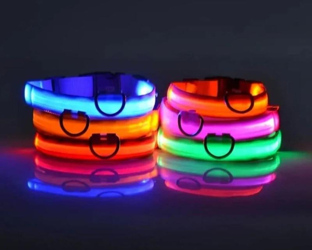 Adjustable LED Pet Collar for Safe Night Walks - Waterproof Design, Glows in the Dark Lazy Leash Dog Jewelry Adjustable Cat Dog Vest