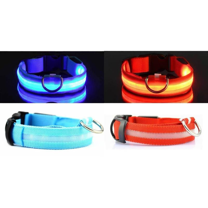 Adjustable LED Pet Collar for Safe Night Walks - Waterproof Design, Glows in the Dark Lazy Leash Dog Jewelry Adjustable Cat Dog Vest