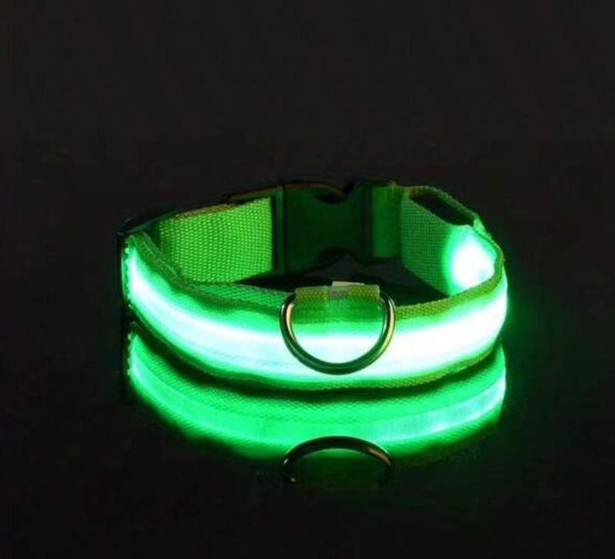 Adjustable LED Pet Collar for Safe Night Walks - Waterproof Design, Glows in the Dark Lazy Leash Dog Jewelry Adjustable Cat Dog Vest
